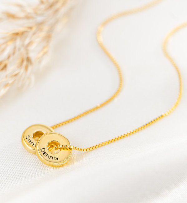 KAYA sieraden Necklace with Birthstone & Name Charm