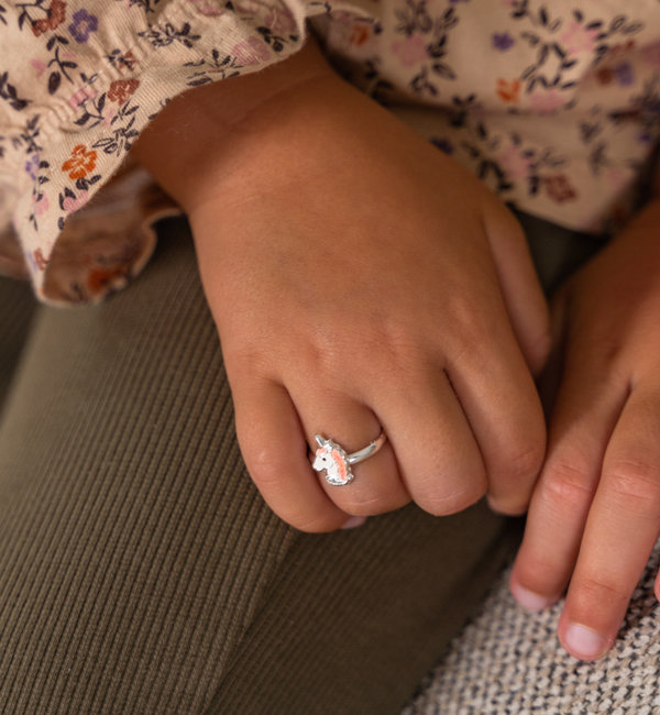 KAYA sieraden Zilveren set 'Unicorn' I ketting, ring en oorbellen