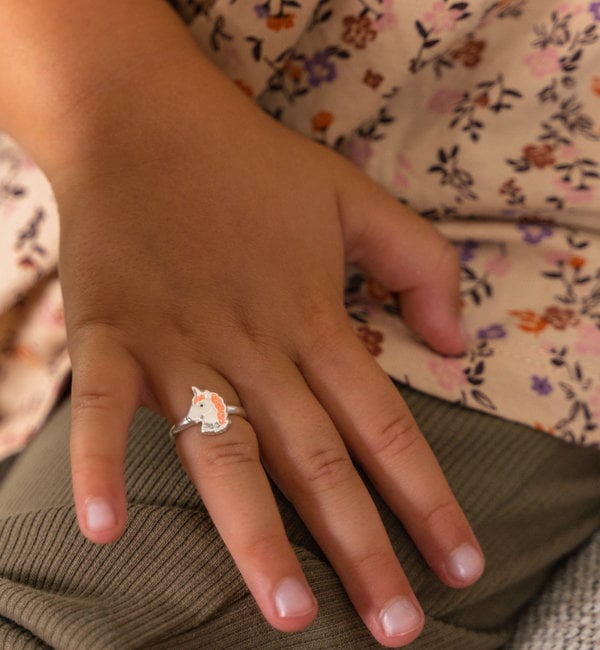 KAYA sieraden Zilveren set 'Unicorn' I ketting, ring en oorbellen