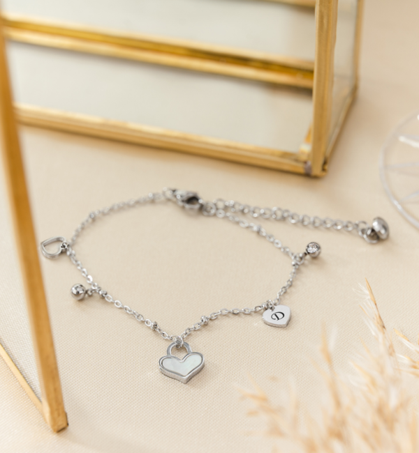 KAYA sieraden Charm bracelet with initial engraving