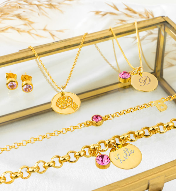 KAYA sieraden Necklace ‘Sparkling’ with name