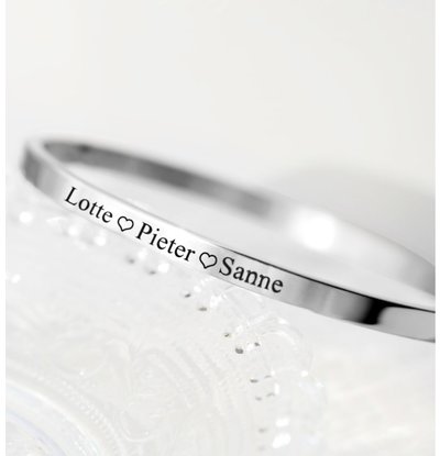 KAYA sieraden Cuff bracelet ‘Classic’ Silver colored