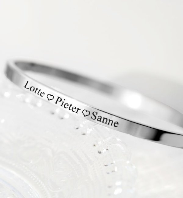 KAYA sieraden Cuff bracelet ‘Classic’ Silver colored