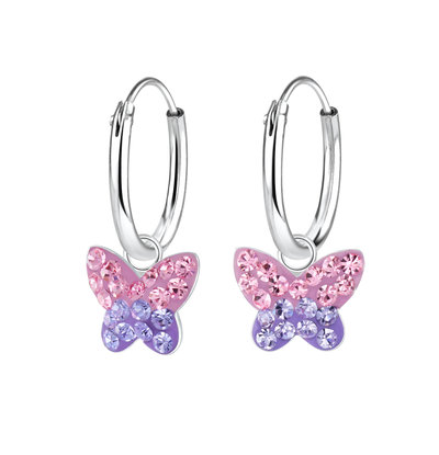 KAYA sieraden VERKOCHT GOED! > Creolen 'Crystal Butterfly'