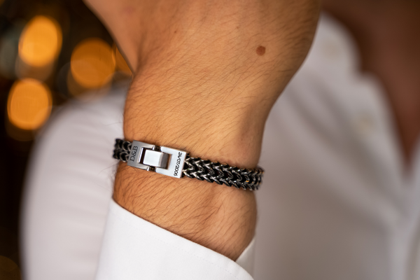 stainless steel armband met gravure voor heren