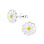 KAYA sieraden Silver children’s earrings ‘Daisy’ with glitter