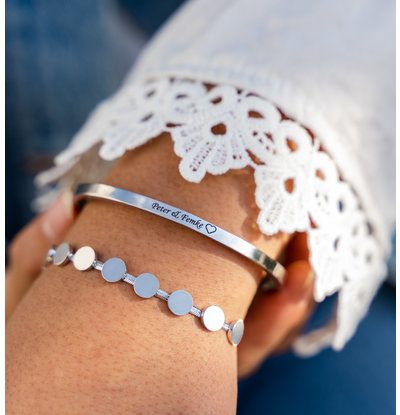 KAYA sieraden Slavenarmband 2 Set 'Munten' | Stainless Steel