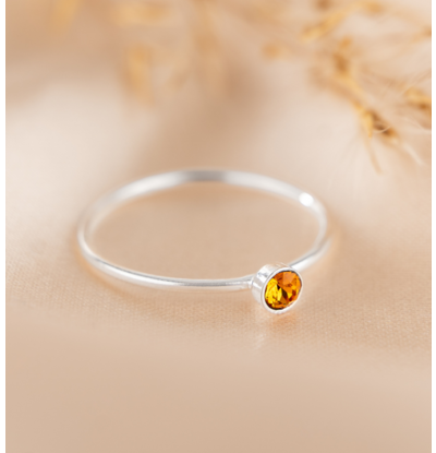 KAYA sieraden Geboortesteen Ring I Sterling zilver