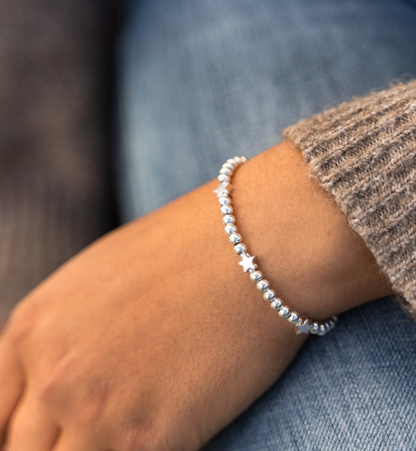 KAYA sieraden Silver Ladies Bracelet 'Cute Stars'