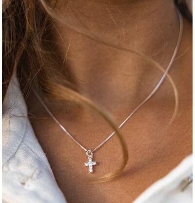 KAYA sieraden Ketting 'Crystal Cross'