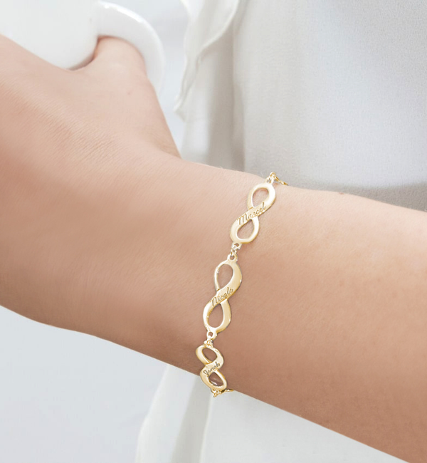 KAYA sieraden Personalized Bracelet '5x Infinity'