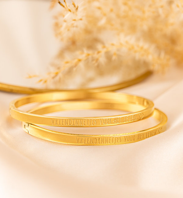 KAYA sieraden 2 Cuff Bracelets ‘Choose your text’