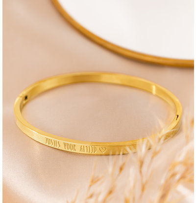 KAYA sieraden Cuff Bracelet with text ‘Sisters Forever’