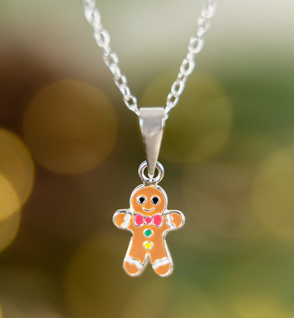 KAYA sieraden Zilveren Kinderketting 'Gingerbread'