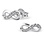 KAYA sieraden Silver earrings 'Infinity Crystal'