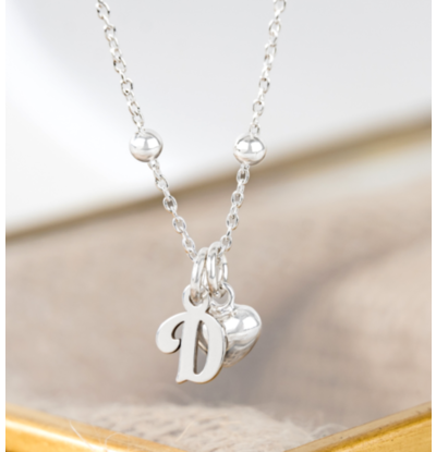 KAYA sieraden Necklace with letter ‘Initial’ with heart