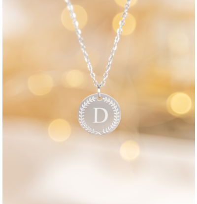 KAYA sieraden Ketting met Letter D 'Olivia' | Stainless Steel