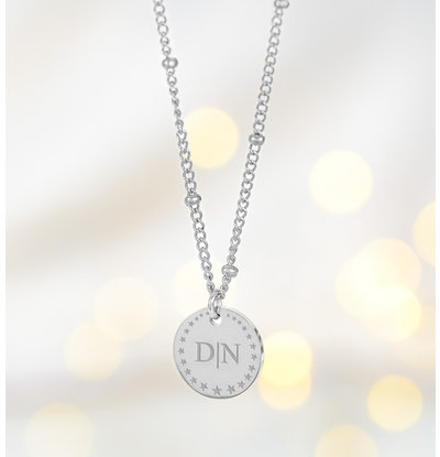 KAYA sieraden Personalized necklace with stars and initials ‘Shining Stars’ | Stainless Steel