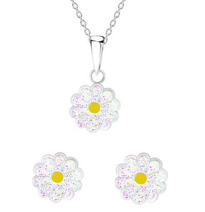 KAYA sieraden Silver set ‘Daisy’ with necklace and earrings