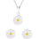 KAYA sieraden Silver set ‘Daisy’ with necklace and earrings