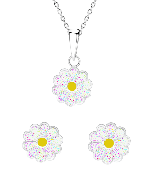 KAYA sieraden Silver set ‘Daisy’ with necklace and earrings