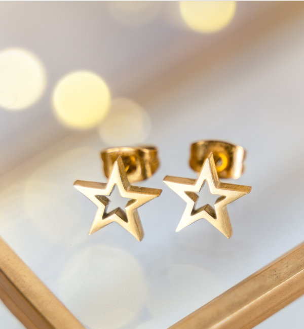 KAYA sieraden Earrings with Star 'Shine Bright' | Stainless Steel
