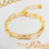 KAYA sieraden Personalized Link Bracelet with 3 Names 'Closed Forever'