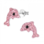 KAYA sieraden Silver Children's Earrings 'Dolphins' - Pink