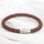 KAYA sieraden Leather Bracelet with Initials | Brown