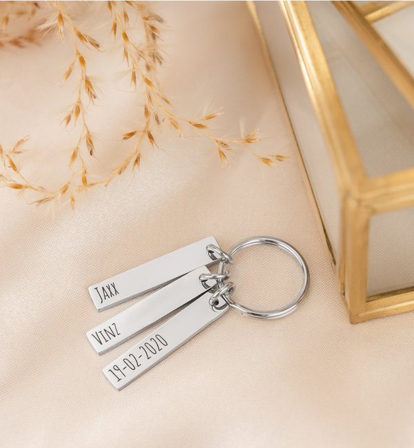 KAYA sieraden Keychain with Name Charms | Compose yourself