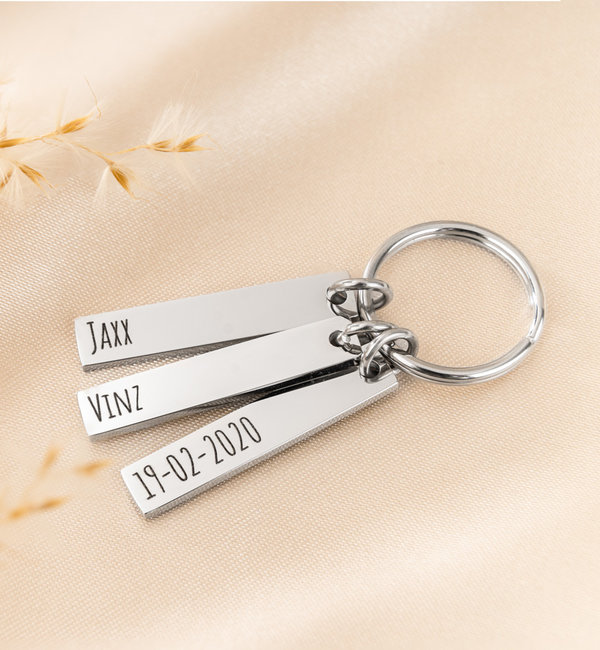 KAYA sieraden Keychain with Name Charms | Compose yourself