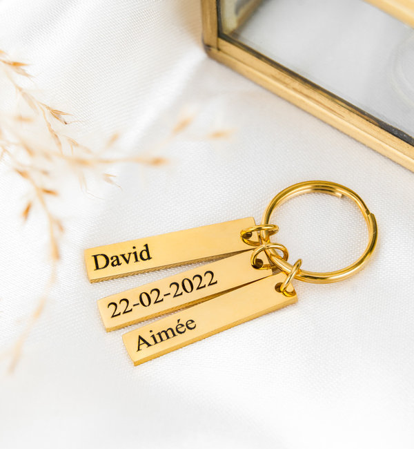 KAYA sieraden Keychain with Name Charms | Compose yourself