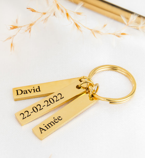 KAYA sieraden Keychain with Name Charms | Compose yourself