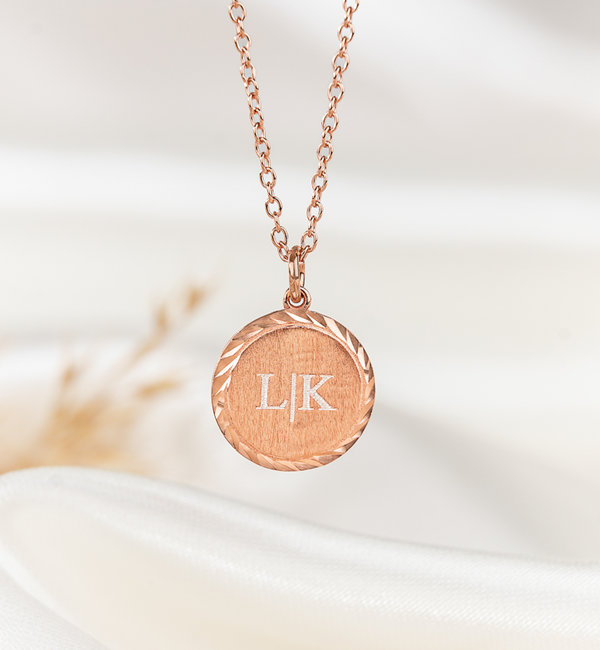 KAYA sieraden Personalized Necklace 'Vintage Disc' with Engraving