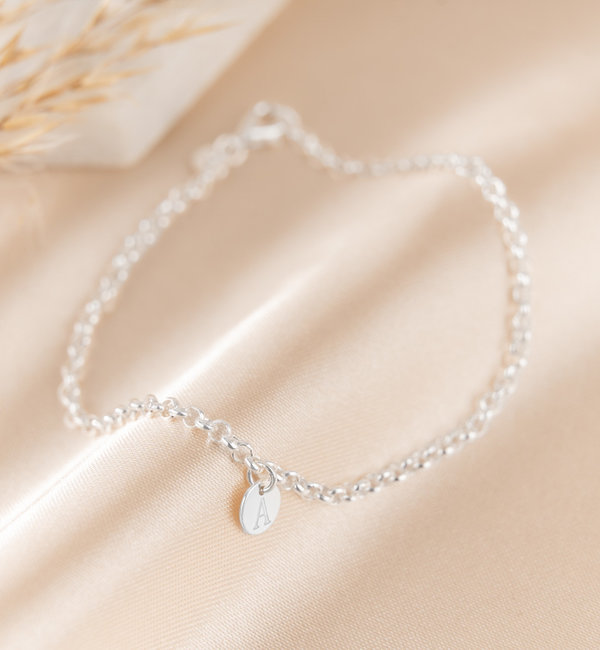 KAYA sieraden Sterling silver bracelet with engraved beads