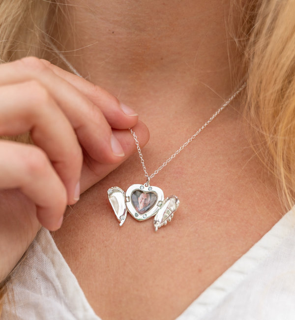 Gegraveerde sieraden Ketting met Foto 'Medaillon' met Gravure