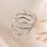 KAYA sieraden Silver stacking ring with text