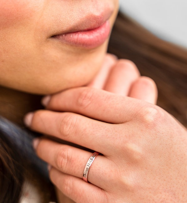 KAYA sieraden Gepersonaliseerde Ring met Gravure