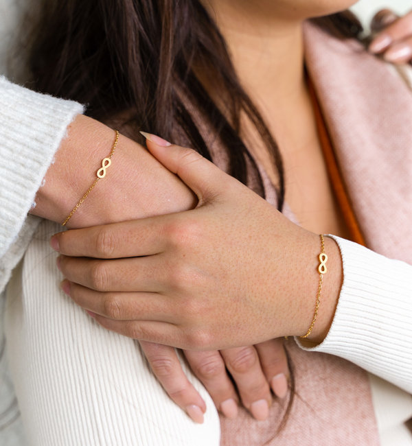 KAYA sieraden Sisters bracelet set with infinity symbol | Stainless Steel
