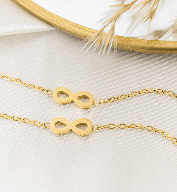KAYA sieraden Mother & Daughter bracelet set with infinity symbol | Stainless Steel