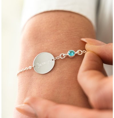 Baby bracelet with on sale birthstone