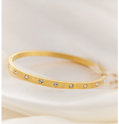 KAYA sieraden Bangle with Stones I Stainless Steel