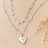 KAYA sieraden Chain necklace ‘Diamond Heart’ layered | Stainless Steel