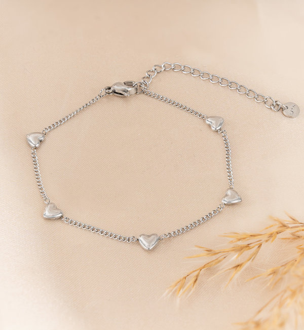 KAYA sieraden Bracelet 'Small hearts' | Stainless Steel