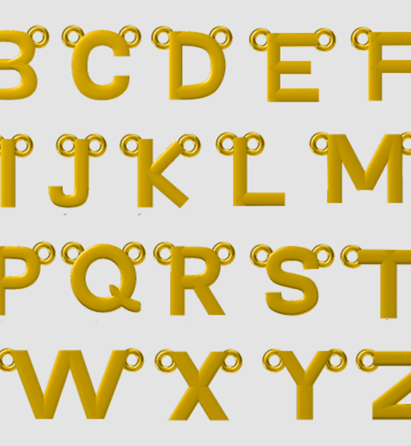 KAYA sieraden Letter Necklace 'Horizontal' | Choose your Charms