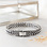 Gegraveerde sieraden Stainless Steel Link Bracelet with Fingerprints