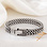 Gegraveerde sieraden Stainless Steel Link Bracelet with Fingerprint and Name | Stainless steel