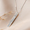 Gegraveerde sieraden Vertical Bar Necklace with Fingerprint