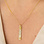 Gegraveerde sieraden Vertical Bar Necklace with Fingerprint