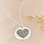 Gegraveerde sieraden Vingerafdruk Ketting 'Hart'